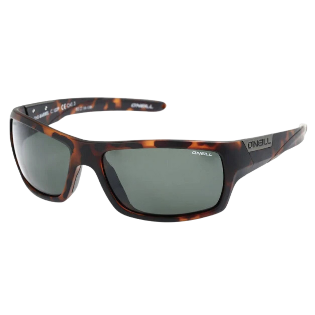 O'neill Sunglasses - Barrel 2.0-Sunglasses-O'neill-Polarized-Unisex-Matte Tort / Solid Green Polarized-Spunkys Surf Shop LLC