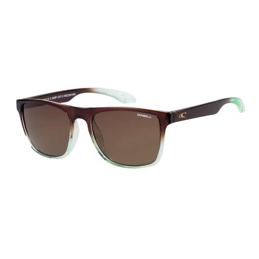 O'neill Sunglasses - Chagos 2.0 - Gloss Brown To Aqua Fade / Brown Smoke Grad Polarized-Sunglasses-O'neill-Polarized-Unisex-Gloss Brown To Aqua Fade / Brown Smoke Grad Polarized-Spunkys Surf Shop LLC