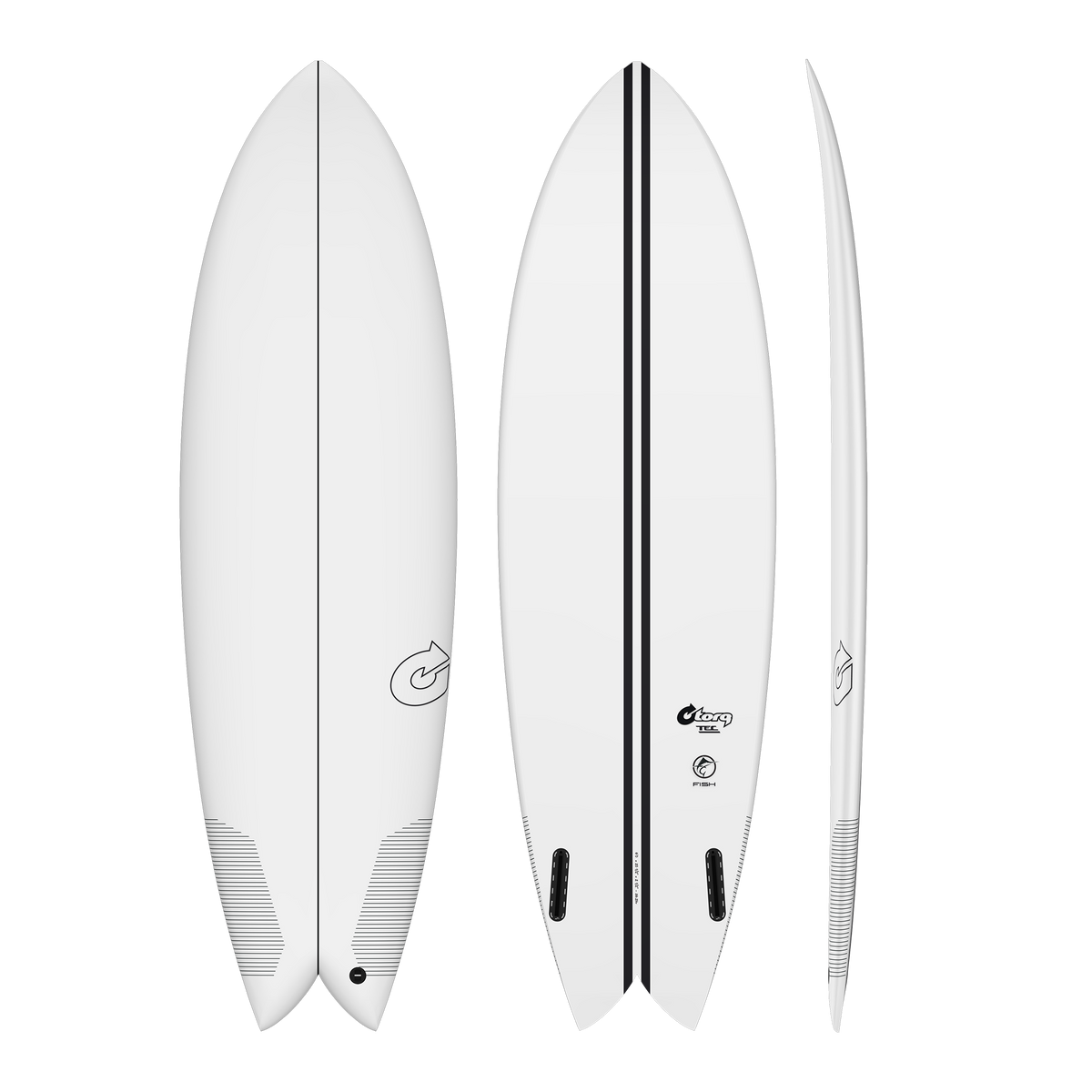 Torq MOD FISH-6.3 WHITE PIPLINE[Orangeロゴ マリンスポーツ