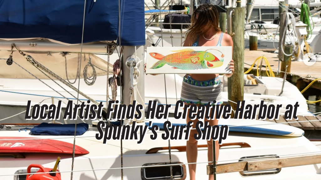 Local Artist Finds Her Creative Harbor at Spunky's Surf Shop