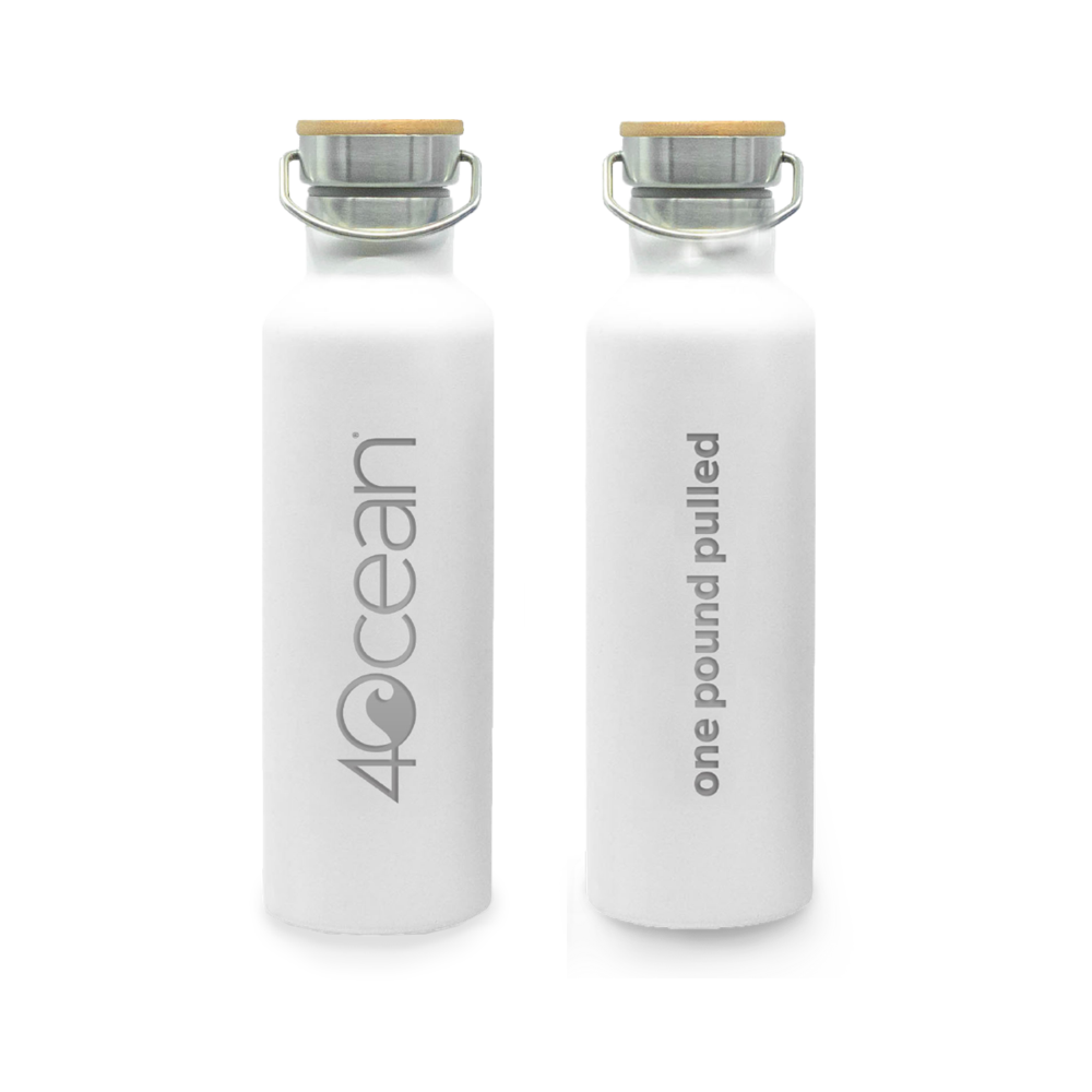 4Ocean - Reusable Bottle-Lifestyle-4Ocean-White-Spunkys Surf Shop LLC