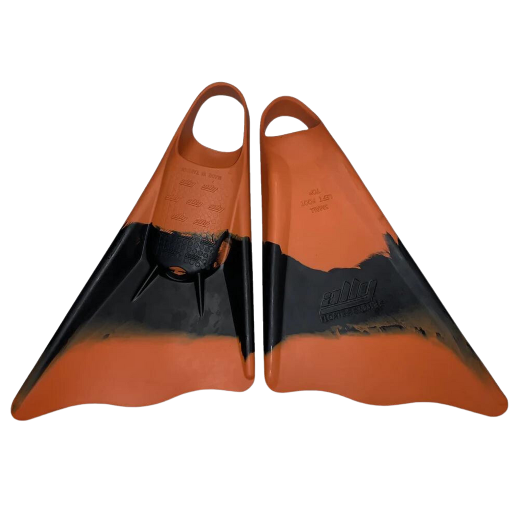 Ally - Bodyboard Swim Fins-Accessories-Ally Swim Fins-Small-Orange & Black-Spunkys Surf Shop LLC