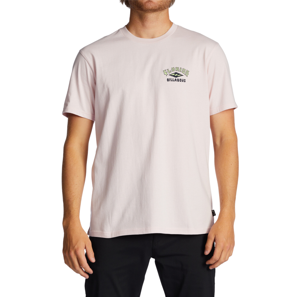 Billabong - Florida Arch Short Sleeve - T-Shirts - Men-T-Shirts-Billabong-S-Mens-Pink Haze-Spunkys Surf Shop LLC