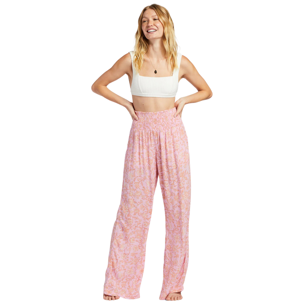 Billabong - New Waves 2 - Pants - Womens-Pants-Billabong-XS-Womens-Pink Trails-Spunkys Surf Shop LLC