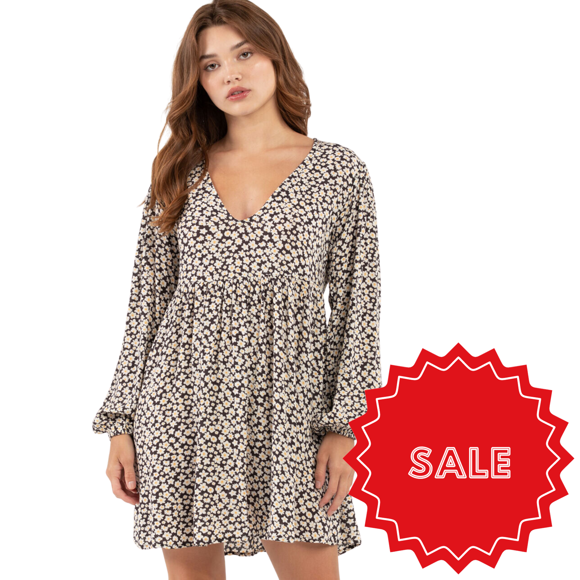 Billabong Secret Wish Long Sleeve Babydoll Dresses Women