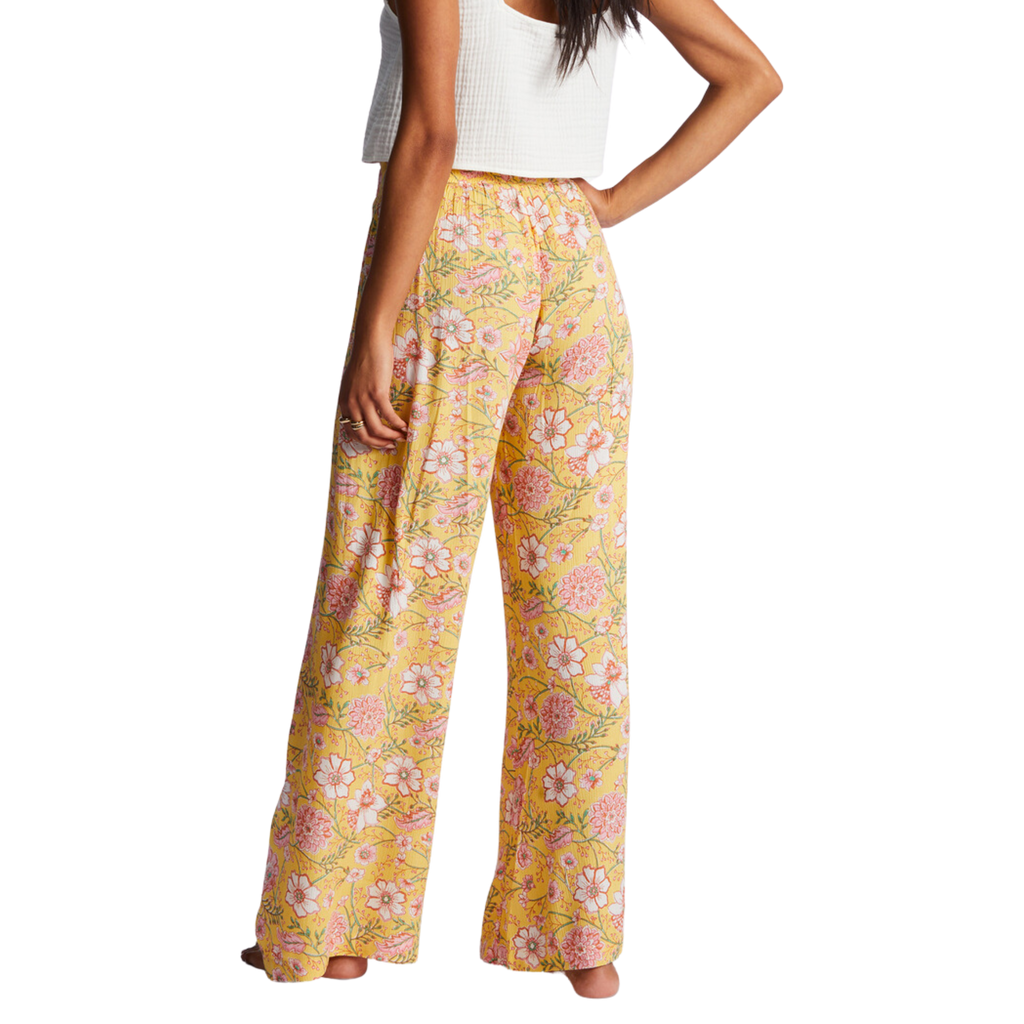 Billabong - Split Spirit Floral - Pants - Women-Pants-Billabong-S-Womens-Golden Peach-Spunkys Surf Shop LLC