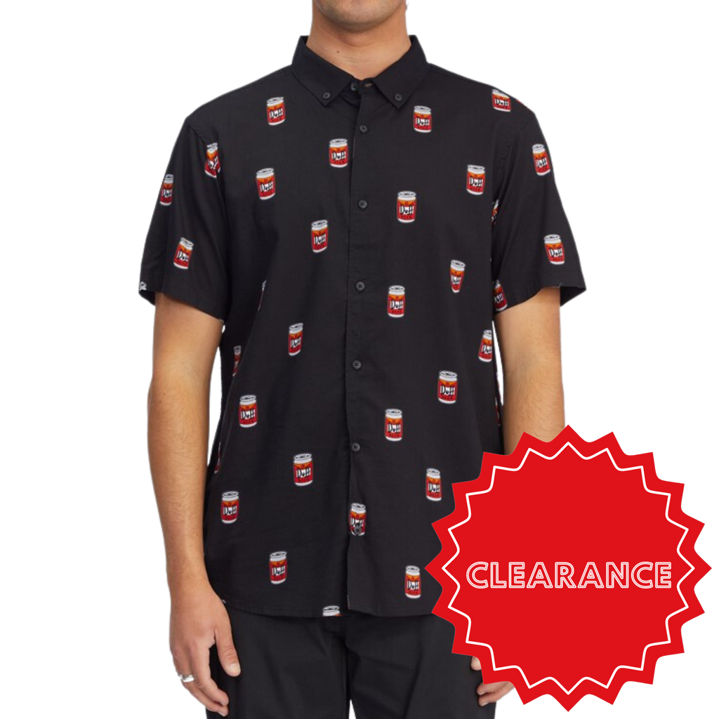 Billabong - The Simpsons Duff Short Sleeve Shirt - T-Shirts - Mens-T-Shirts-Billabong-S-Mens-Black-Spunkys Surf Shop LLC