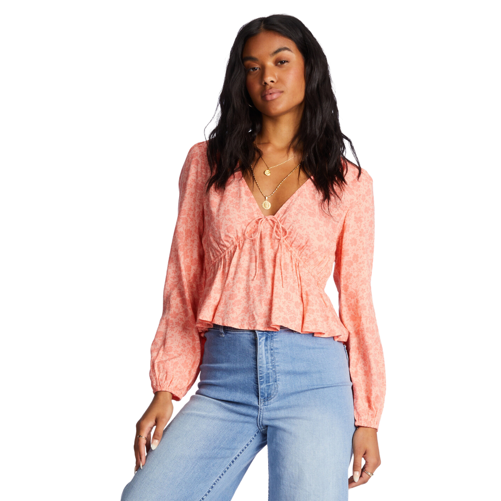 Billabong - Time Goes By Long - Wovens - Women-Wovens-Billabong-S-Women-Lifes A Peach-Spunkys Surf Shop LLC