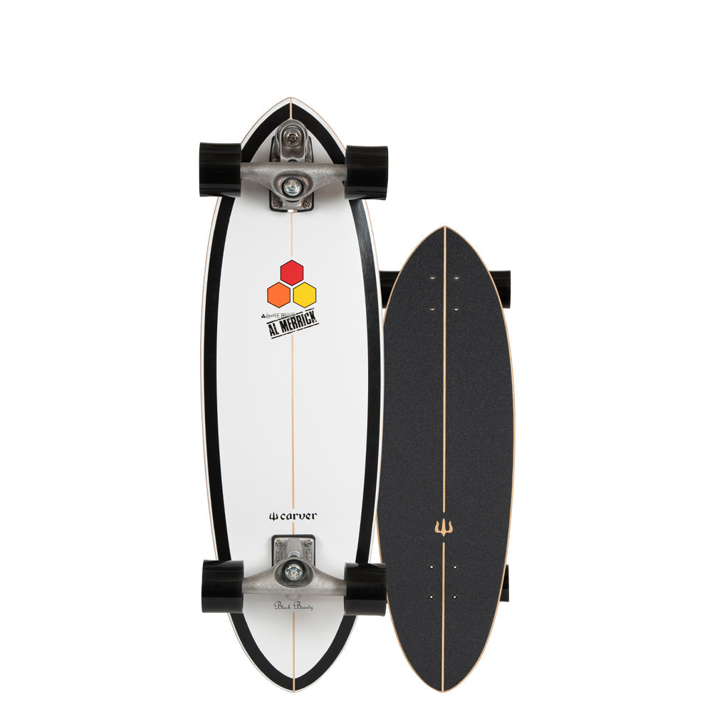 Carver - Channel Islands Black Beauty - Surfskate Complete-Skateboards-Carver-C7 Raw-Spunkys Surf Shop LLC