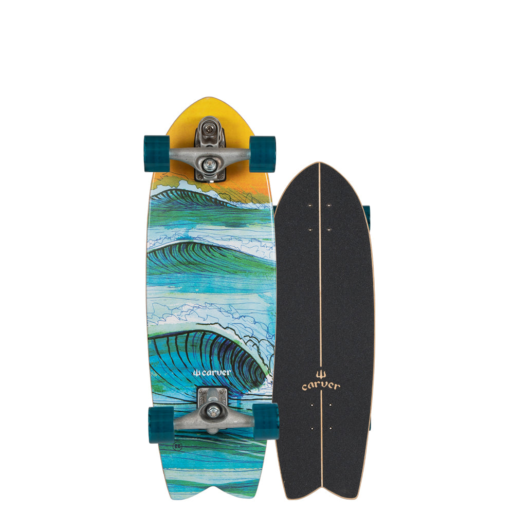 Carver - Swallow - Surfskate Complete-Skateboards-Carver-C7 Raw-Spunkys Surf Shop LLC