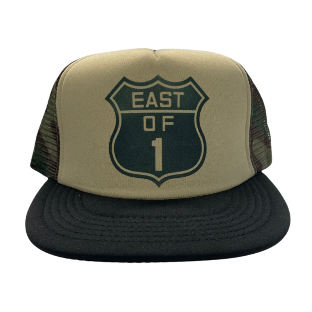 East of 1 - Trucker Hat - Camo-Hats-East of 1-Camo-Spunkys Surf Shop LLC