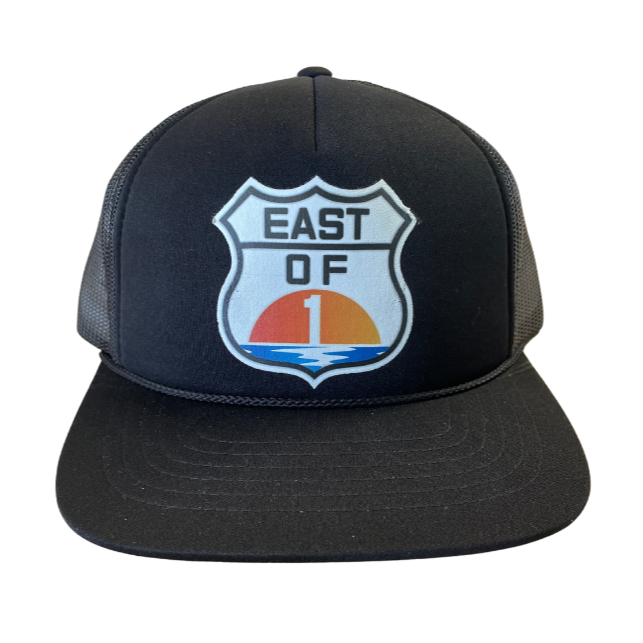 East of 1 - Trucker Hat - Sunrise-Hats-East of 1-Black-Spunkys Surf Shop LLC