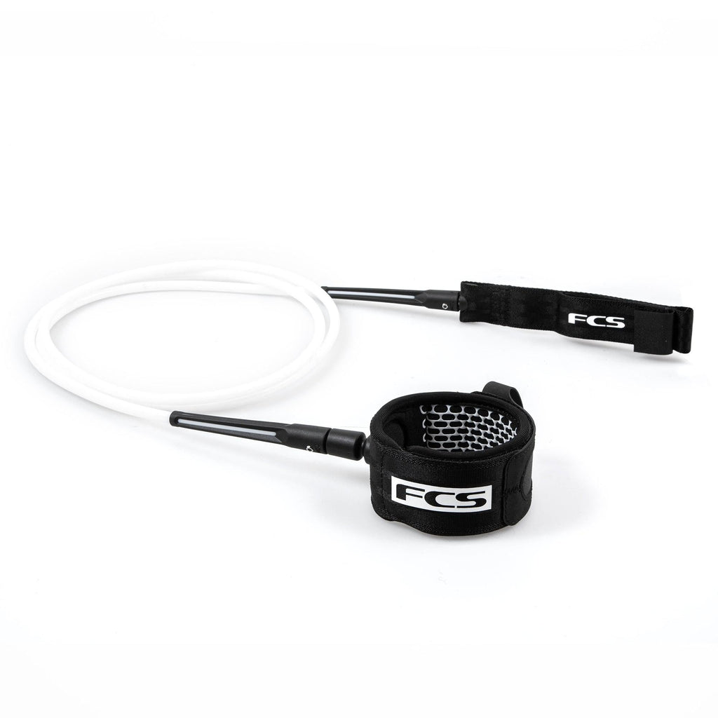 FCS - 7" All Round Essential Leash-Leashes-FCS-White-Spunkys Surf Shop LLC