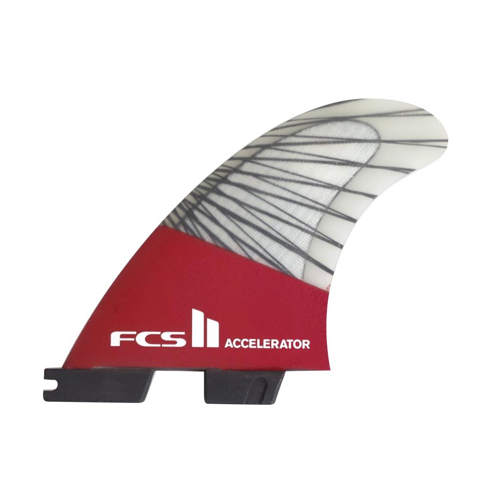 FCS II - Accelerator PC Carbon - Tri Fin-FCS Fins-FCS-Medium-Red-Spunkys Surf Shop LLC