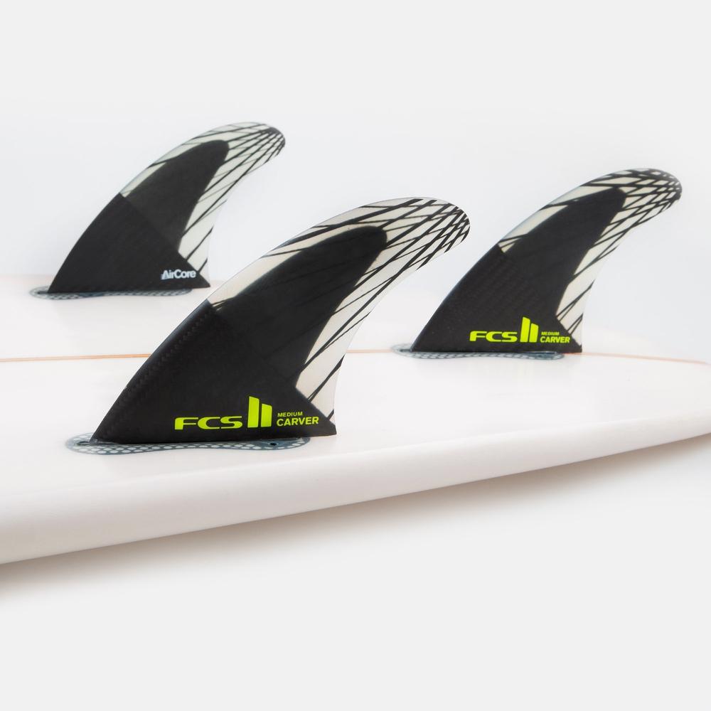 FCS II - Carver PC - Tri Fin-FCS Fins-FCS-Medium-Yellow-Spunkys Surf Shop LLC