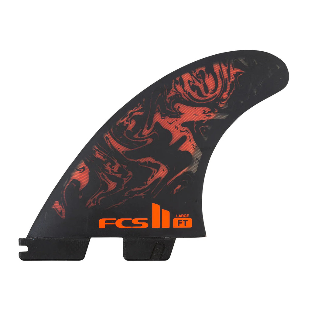 FCS II - Filipe Toledo PC Aircore - Tri Fins-FCS Fins-FCS-Medium-Black & Red-Spunkys Surf Shop LLC