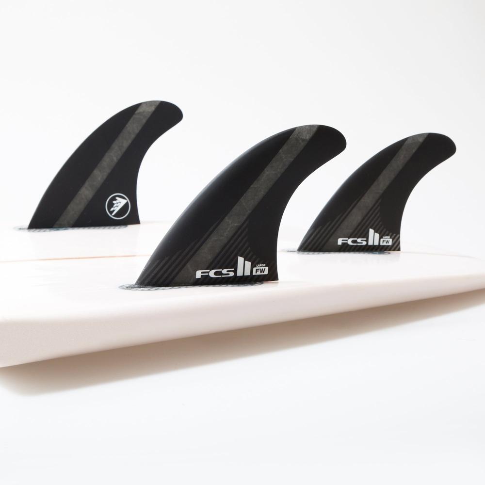 FCS II - Firewire PC Carbon - Tri Fins-FCS Fins-FCS-Medium-White-Spunkys Surf Shop LLC