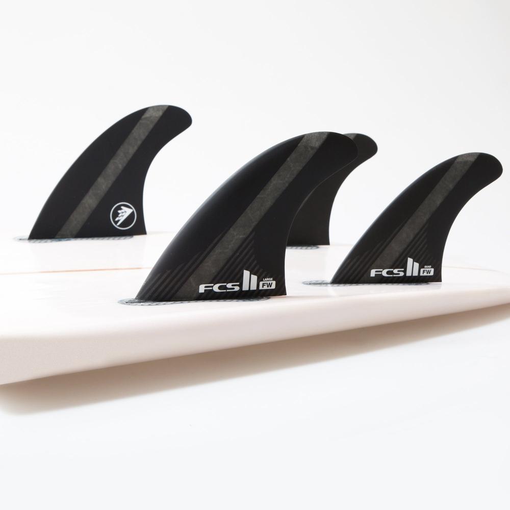 FCS II - Firewire PC Carbon - Tri-Quad Fin-FCS Fins-FCS-Medium-White-Spunkys Surf Shop LLC