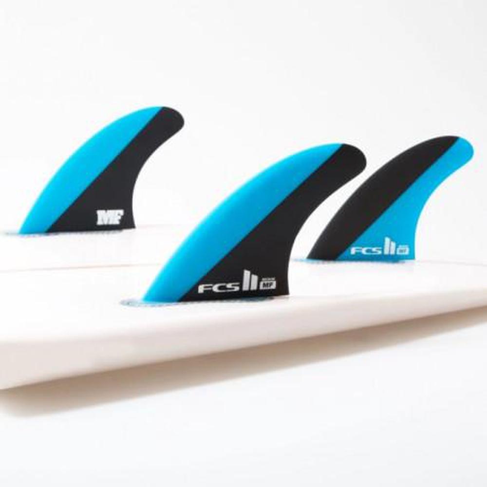 FCS II - Mick Fanning - Tri Fin-FCS Fins-FCS-Medium-White & Black-Spunkys Surf Shop LLC