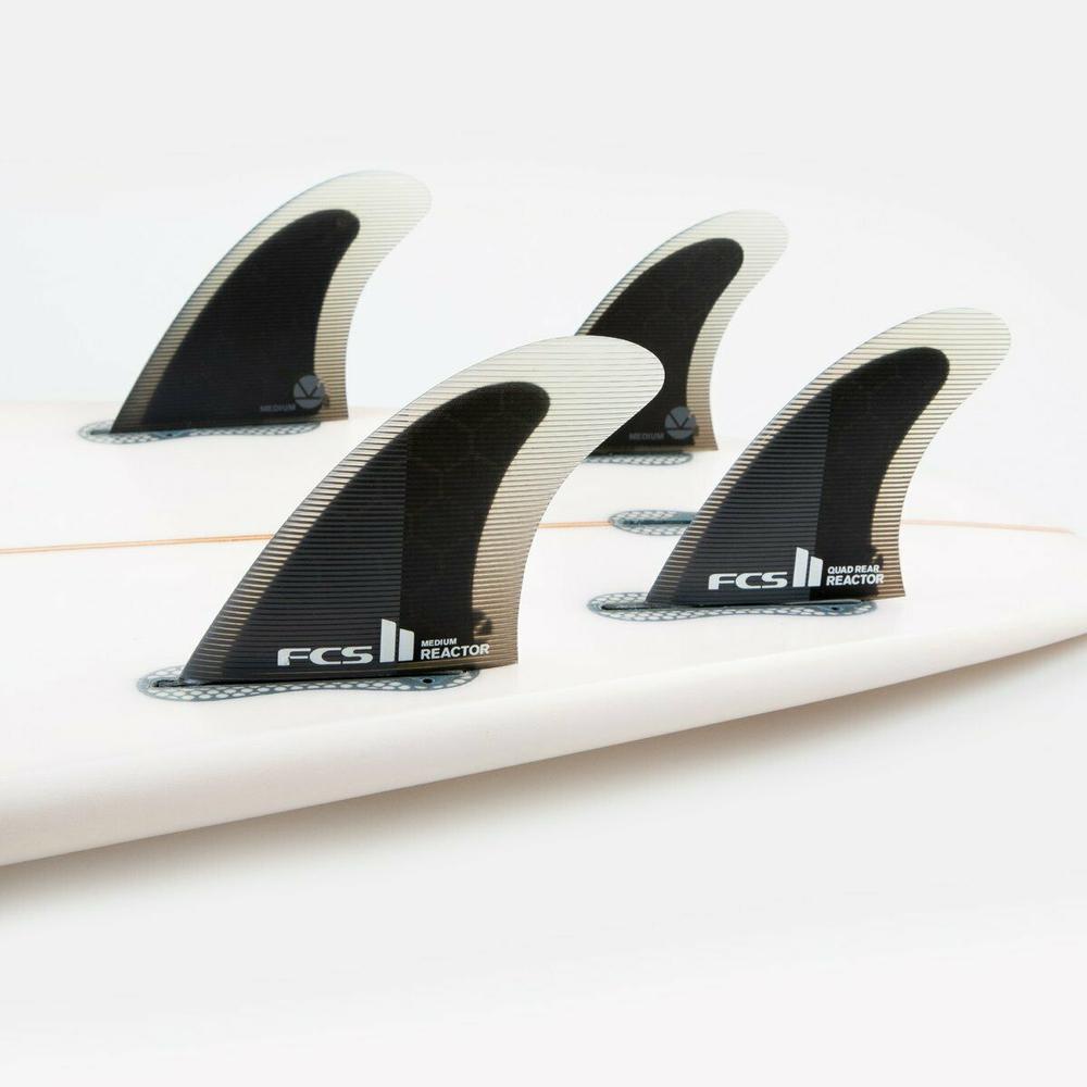 FCS II Reactor PC - Medium - Quad - Fins-FCS Fins-FCS-Charcoal/Black-Spunkys Surf Shop LLC