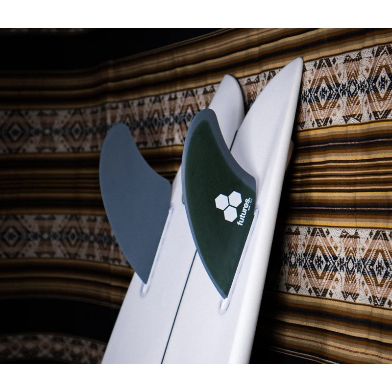 Futures Fins - Al Merrick Keel Twin Fins - Universal-Twin Fins-Futures Fins-Universal-Green/Gray-Spunkys Surf Shop LLC