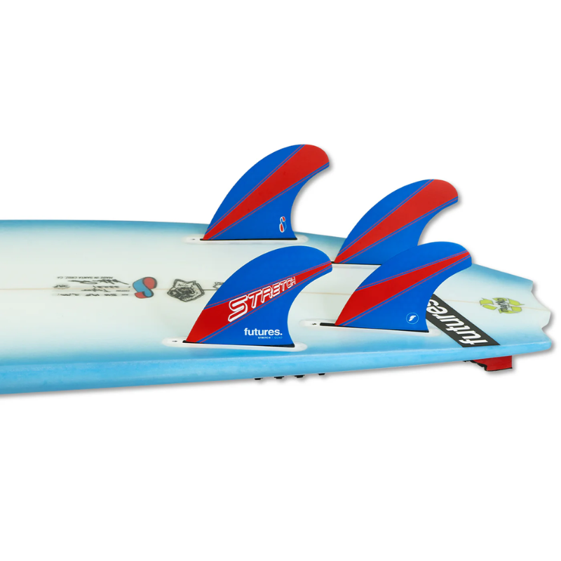 Futures Fins - Stretch Quad Fins - Medium-Quad Fins-Futures Fins-Medium-Blue/Red-Spunkys Surf Shop LLC