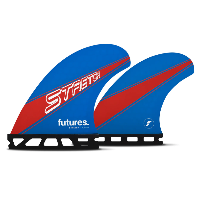 Futures Fins - Stretch Quad Fins - Medium-Quad Fins-Futures Fins-Medium-Blue/Red-Spunkys Surf Shop LLC