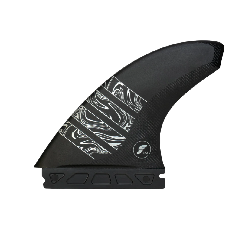 Futures Fins - Vector 3/2 Alpha Thruster - Large-Thruster-Futures Fins-Large-Carbon/Silver-Spunkys Surf Shop LLC