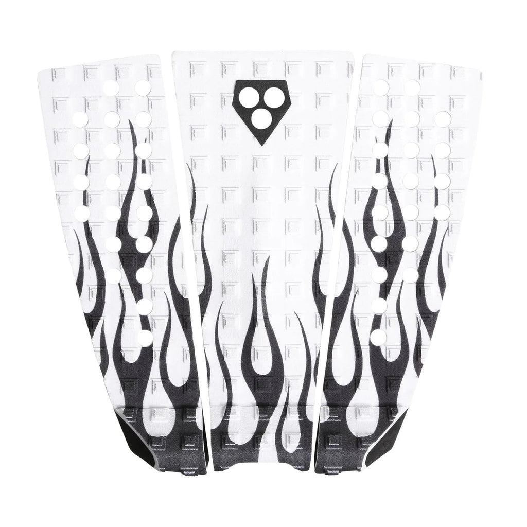 Gorilla Grip - Kyuss King - Traction Pad-Pads-FCS-White/Black Flames-Spunkys Surf Shop LLC