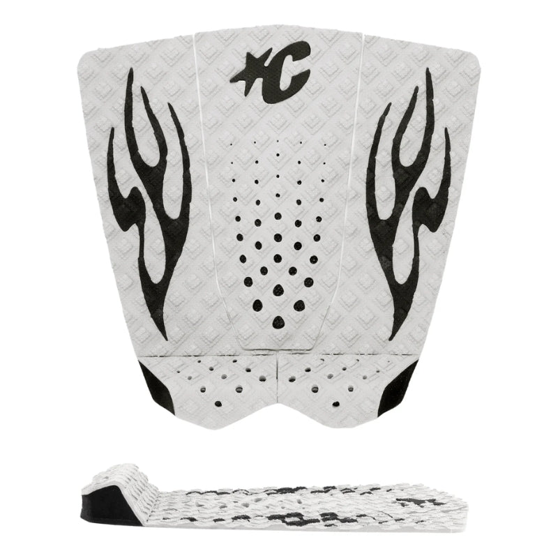 Griffin - Colapinto Signature Traction Pad-Traction-Griffin-Bone Black Flames-3 PCE-Spunkys Surf Shop LLC