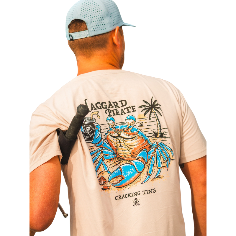 Haggard Pirate - Cracking Tins Tee - Salmon - Men-S/S Tees-Haggard Pirate-Salmon-SM-Spunkys Surf Shop LLC