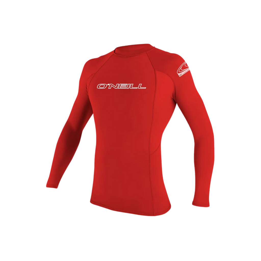 O'neill - Basic Skins 50+ Long Sleeve - Rash Guards - Mens-Rash Guards-O'neill-XS-Mens-Red-Spunkys Surf Shop LLC