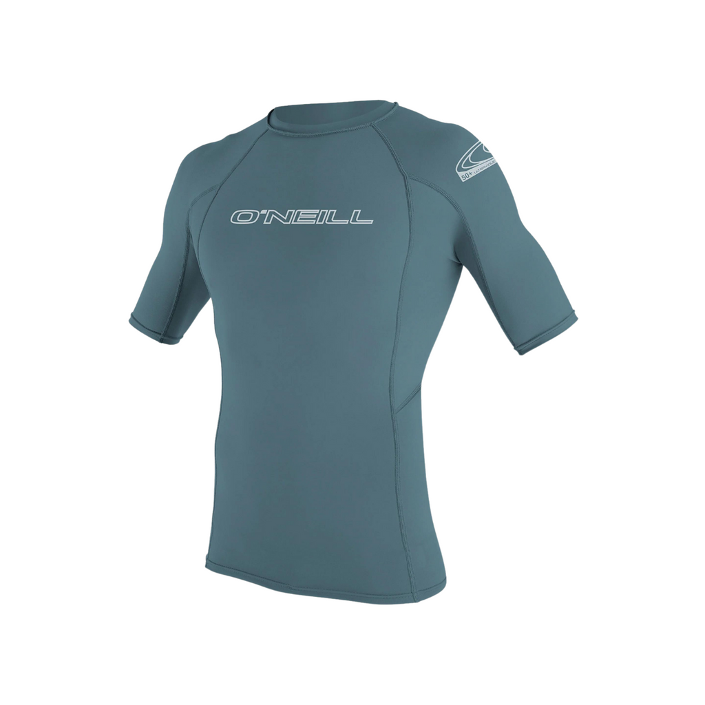 O'Neill - Basic Skins 50+ Short Sleeve - Rash Guard - Men-Rash Guards-O'Neill-Dusty Blue-S-Spunkys Surf Shop LLC