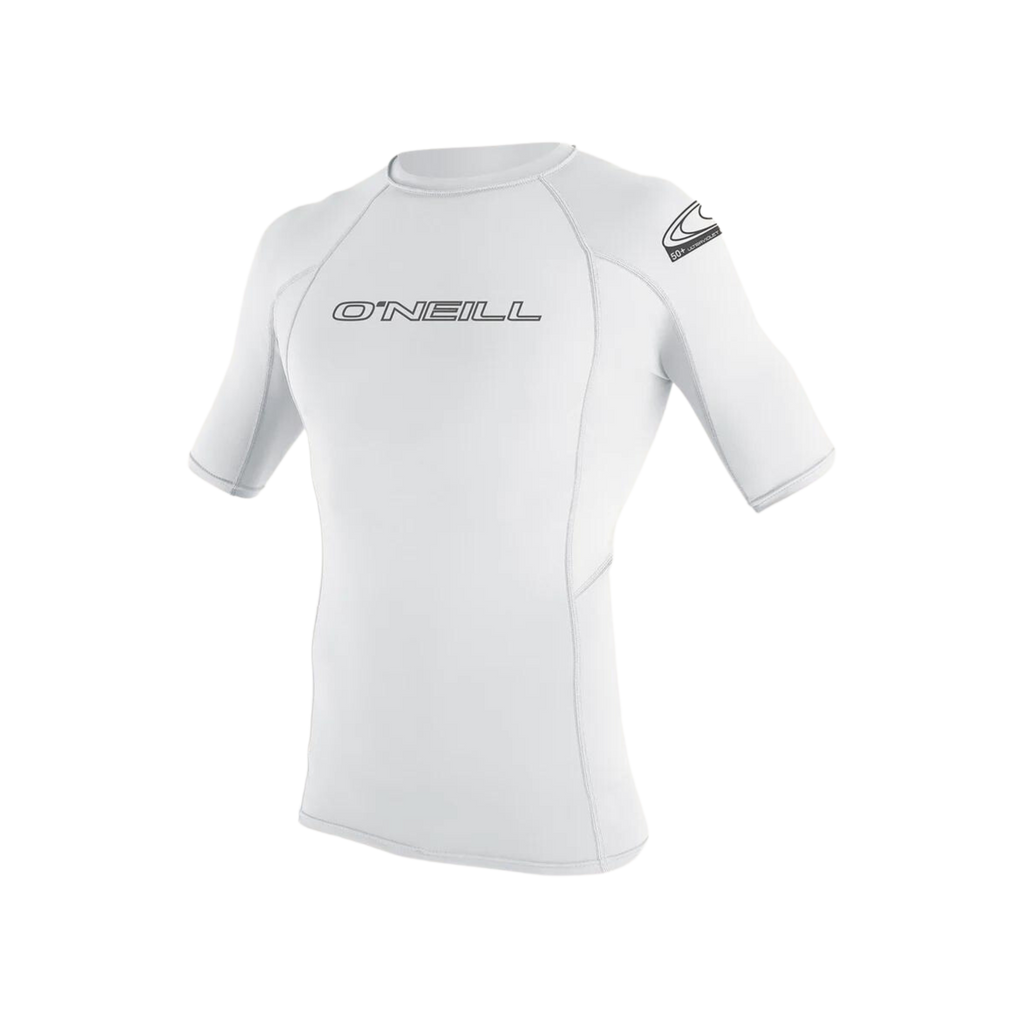 O'neill - Basic Skins 50+ Short Sleeve - Rash Guards - Mens-Rash Guards-O'neill-XS-Mens-White-Spunkys Surf Shop LLC