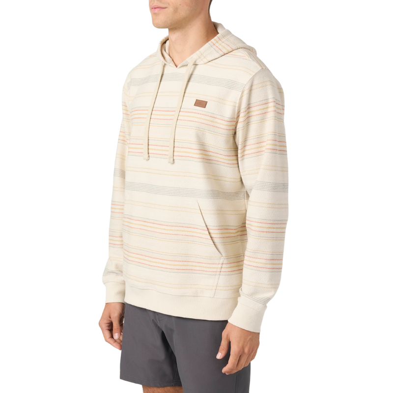 O'Neill - Bavaro Stripe Pullover - Fleece Tops- Mens-Pullover Fleece-O'Neill-S-Cream-Spunkys Surf Shop LLC