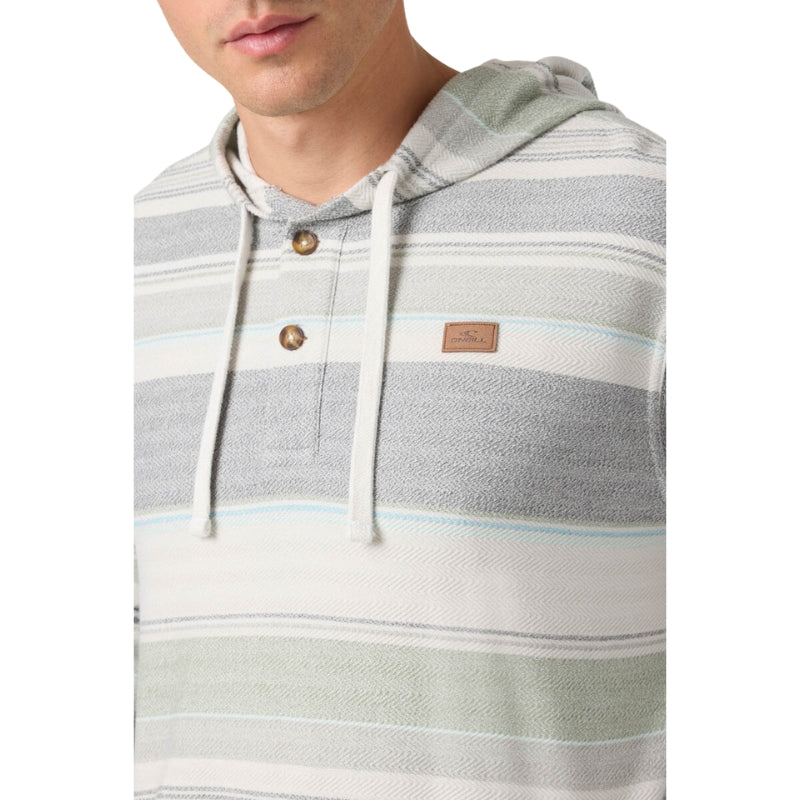 O'Neill - Bavaro Stripe Pullover - Mens-Pullover Fleece-O'Neill-Natural-S-Spunkys Surf Shop LLC