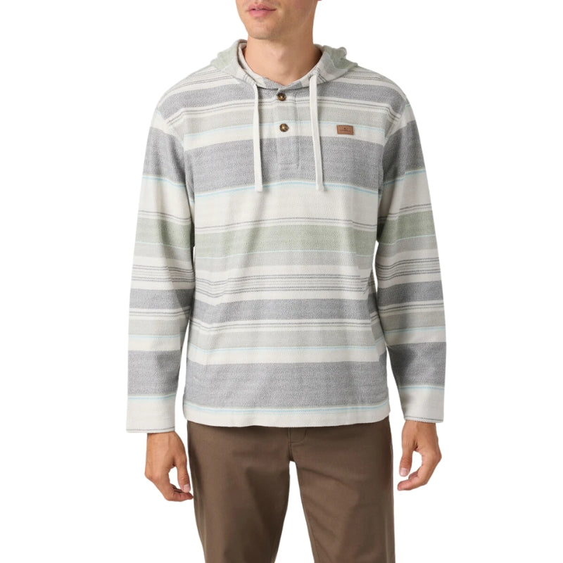 O'Neill - Bavaro Stripe Pullover - Mens-Pullover Fleece-O'Neill-Natural-S-Spunkys Surf Shop LLC