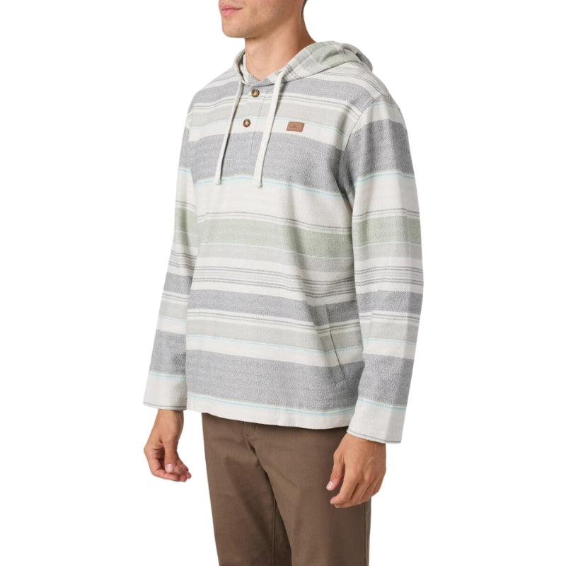 O'Neill - Bavaro Stripe Pullover - Mens-Pullover Fleece-O'Neill-Natural-S-Spunkys Surf Shop LLC