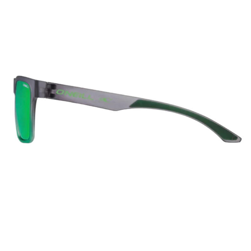 O'Neill - Beacons 2.0 Polarized - Sunglasses - Unisex-Sunglasses-O'Neill-Matte Grey/ Lime Fade/ Green Mirror-Spunkys Surf Shop LLC
