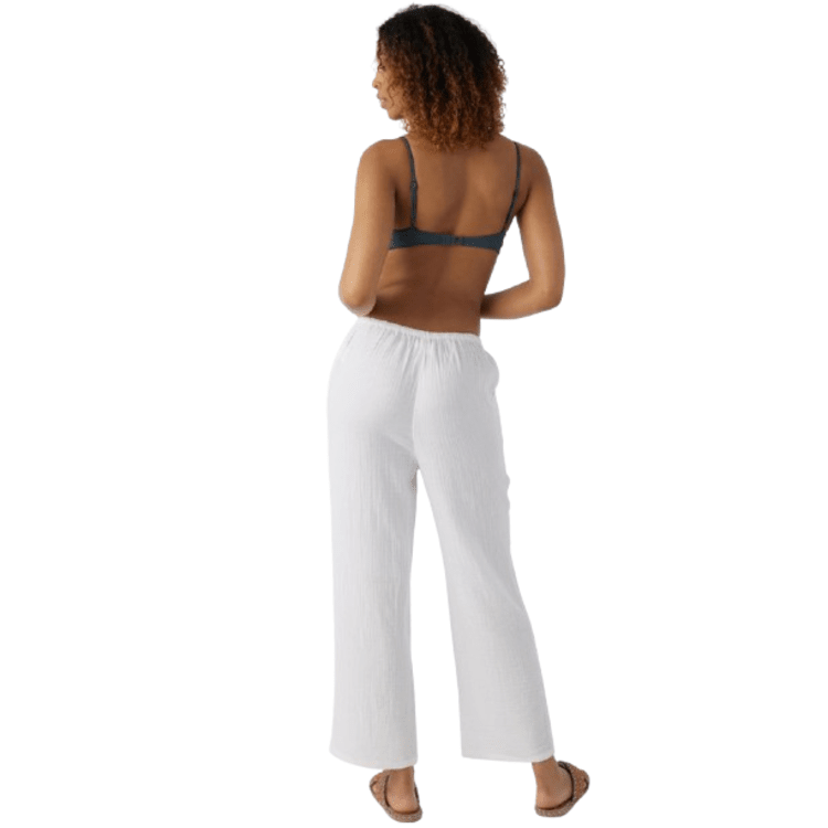 O'Neill - Brenda Crinkle Double Gauze Beach Pants - Pants - Women-Pants-O'Neill-XS-White-Spunkys Surf Shop LLC