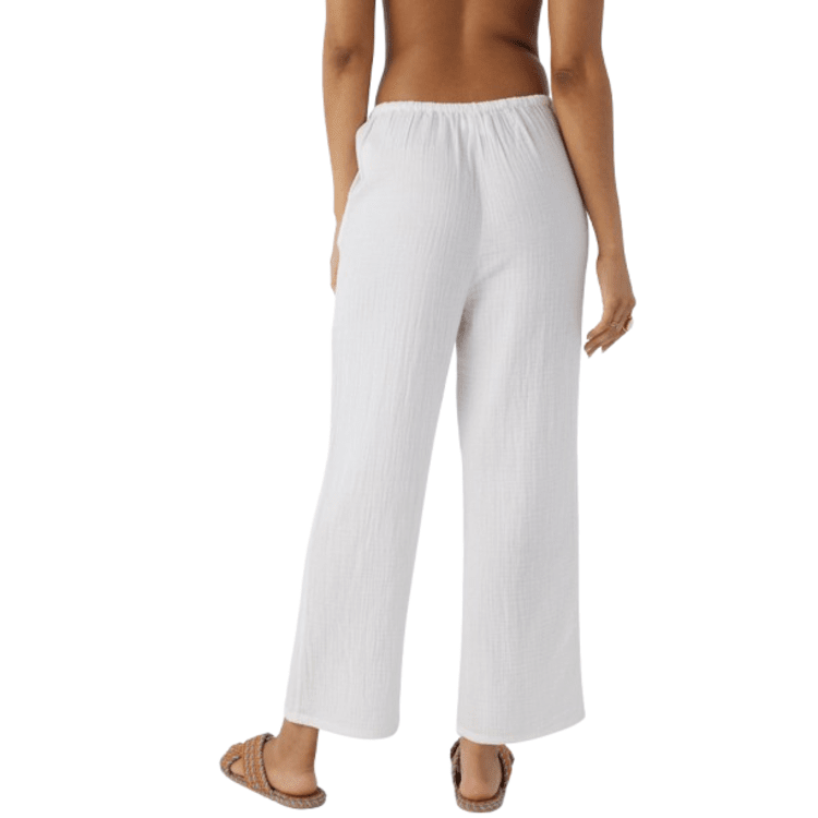 O'Neill - Brenda Crinkle Double Gauze Beach Pants - Pants - Women-Pants-O'Neill-XS-White-Spunkys Surf Shop LLC