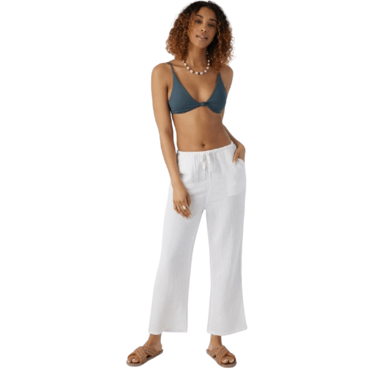 O'Neill - Brenda Crinkle Double Gauze Beach Pants - Pants - Women-Pants-O'Neill-XS-White-Spunkys Surf Shop LLC