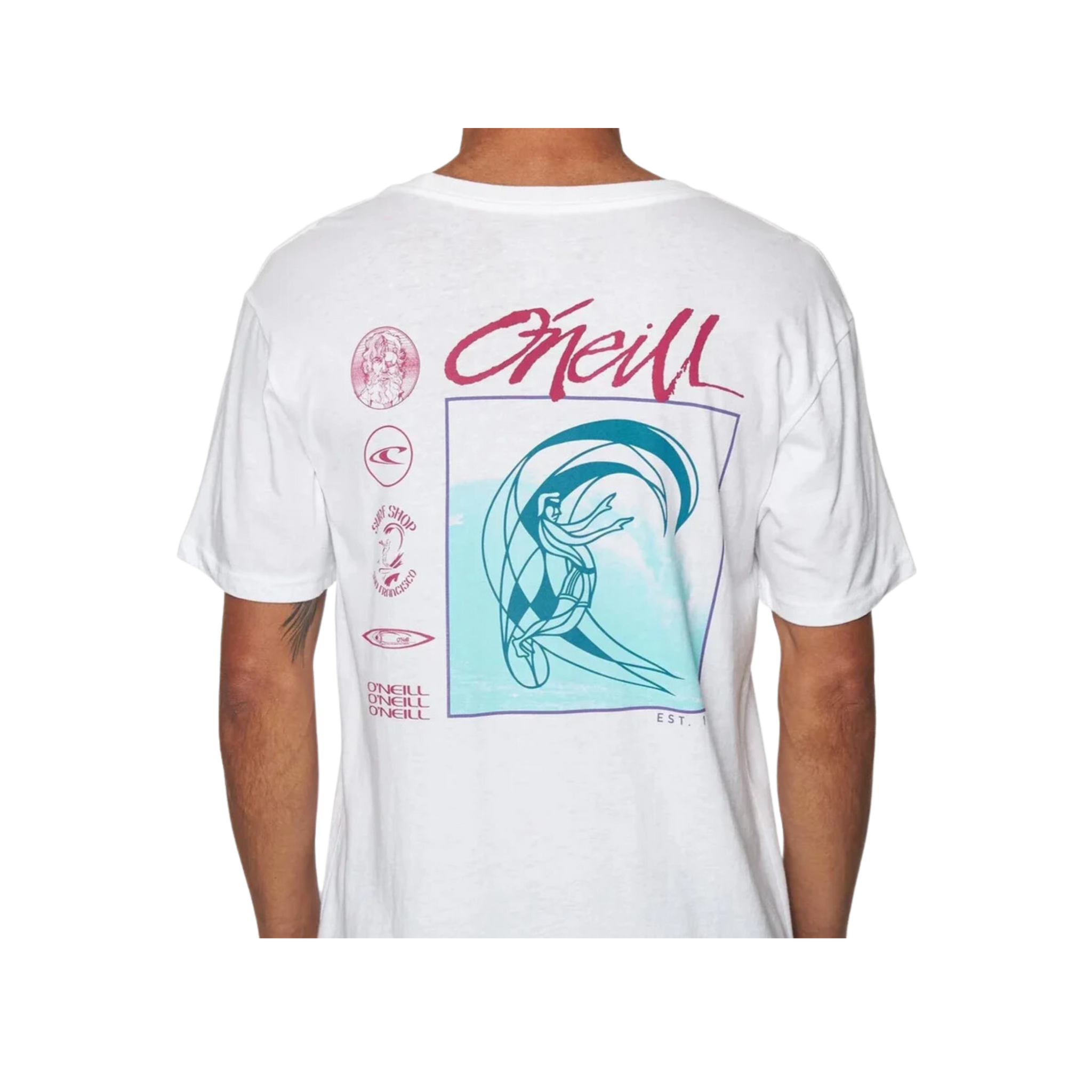 O'Neill Men's Logo Graphic T-Shirt - 100% Cotton, Soft Screen Print, Relaxed Fit Short Sleeve Tee