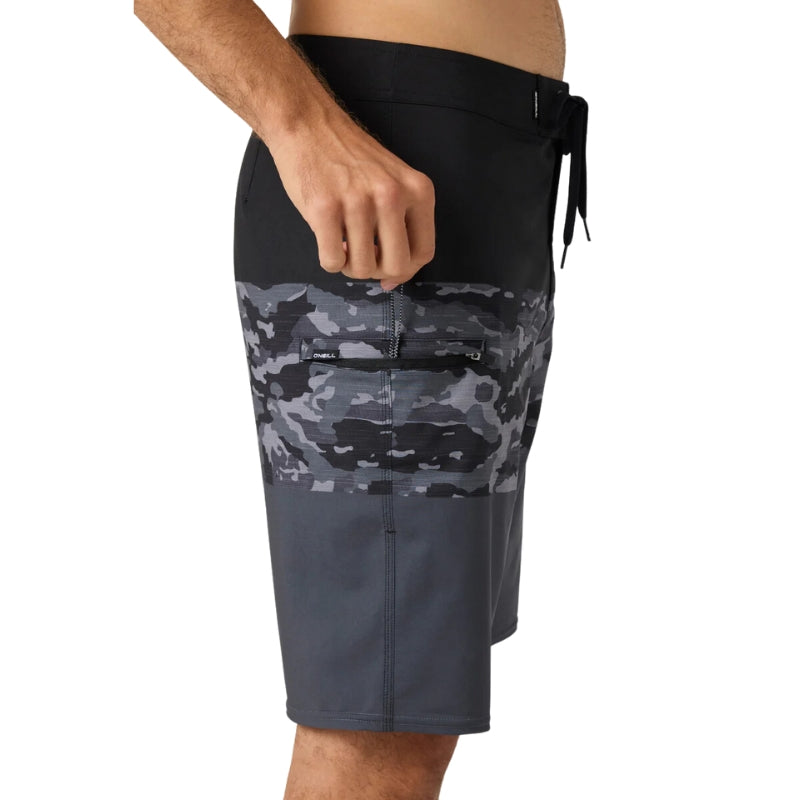 O'Neill - Hyperfreak Heat Block 21" Boardshorts - Shorts - Mens-Shorts-O'Neill-28-BLACK CAMO-Spunkys Surf Shop LLC