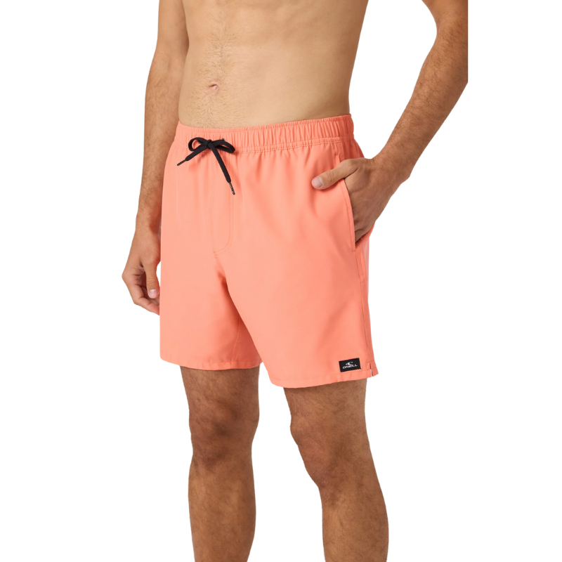 O'Neill - Lennox Hermosa Solid 17" - Swim Trunks- Mens-Swim Bottoms-O'Neill-S-Peach Echo-Spunkys Surf Shop LLC
