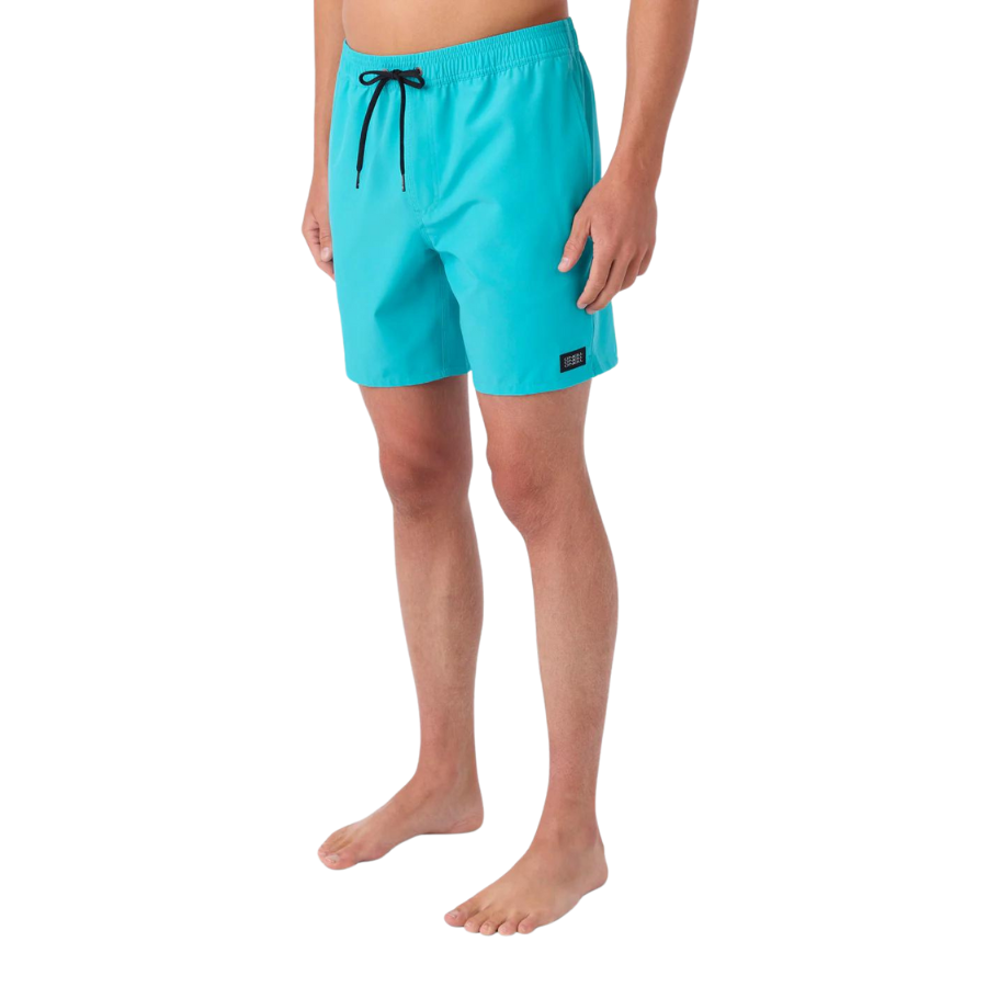 O'Neill - Lennox Hermosa - Solid Elastic Waist 17" Swim Trunks - Men-Board Shorts-O'Neill-S-Peacock Blue-Spunkys Surf Shop LLC