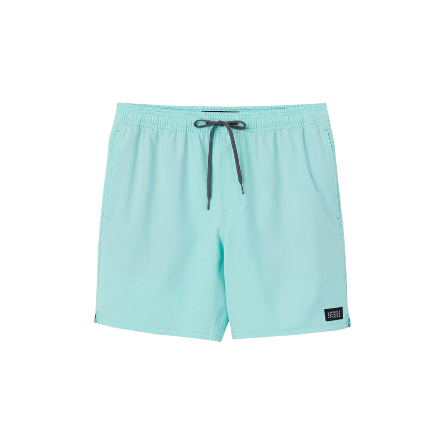 O'Neill - Lennox Hermosa - Solid Elastic Waist 17" Swim Trunks - Men-Board Shorts-O'Neill-S-Turquoise-Spunkys Surf Shop LLC