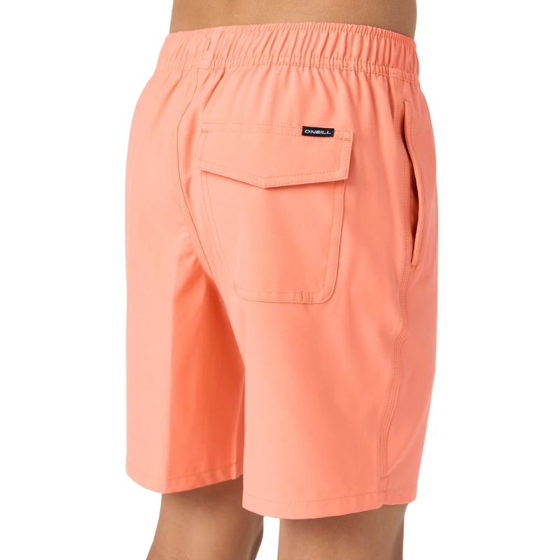 O'Neill - Lennox Hermosa Solid Volley 16' - Swim Trunks- Mens-Swim Bottoms-O'Neill-S-Peach Echo-Spunkys Surf Shop LLC