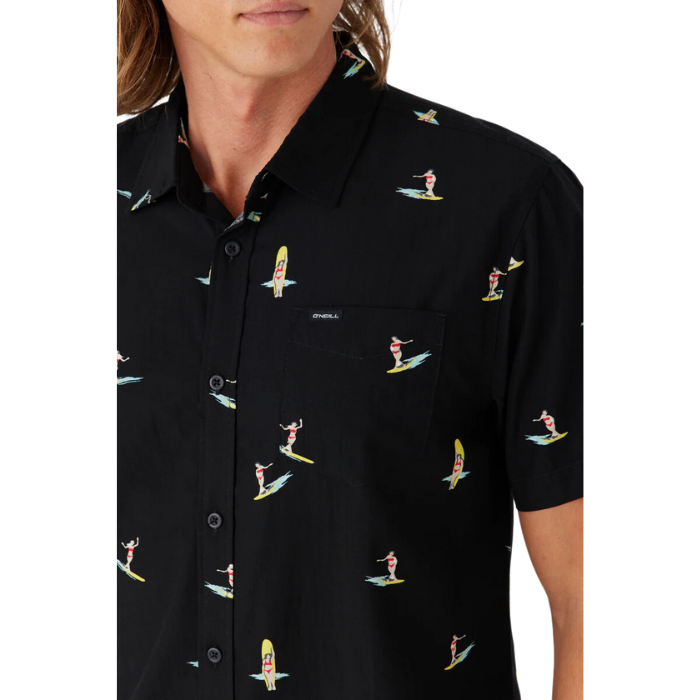 O'Neill - Oasis Eco Standard Fit Shirt - Men-Shirts-O'Neill-Black-S-Spunkys Surf Shop LLC