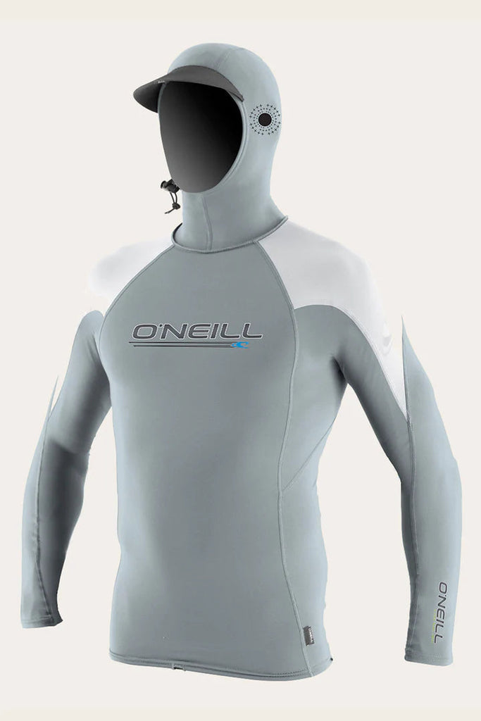 O'neill - Premium O'Zone - Rash Guard - Mens-Rash Guards-O'neill-XL-Mens-Coolgry/Wht/Wht-Spunkys Surf Shop LLC